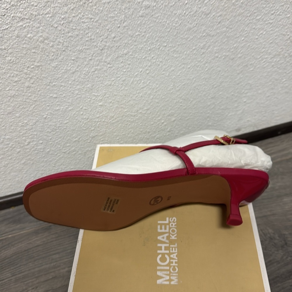 Michael Kors Tasha T Strap Sandals in Dark Raspberry - Picture 4 of 6